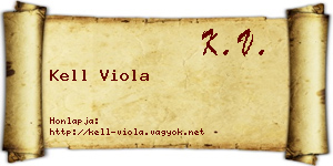 Kell Viola névjegykártya